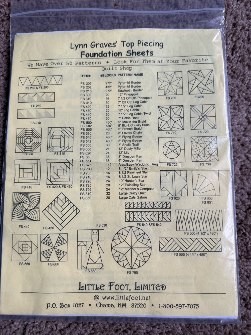 New Vintage Lynn Graves Top Paper Piecing Foundation Sheets Quilt Patterns